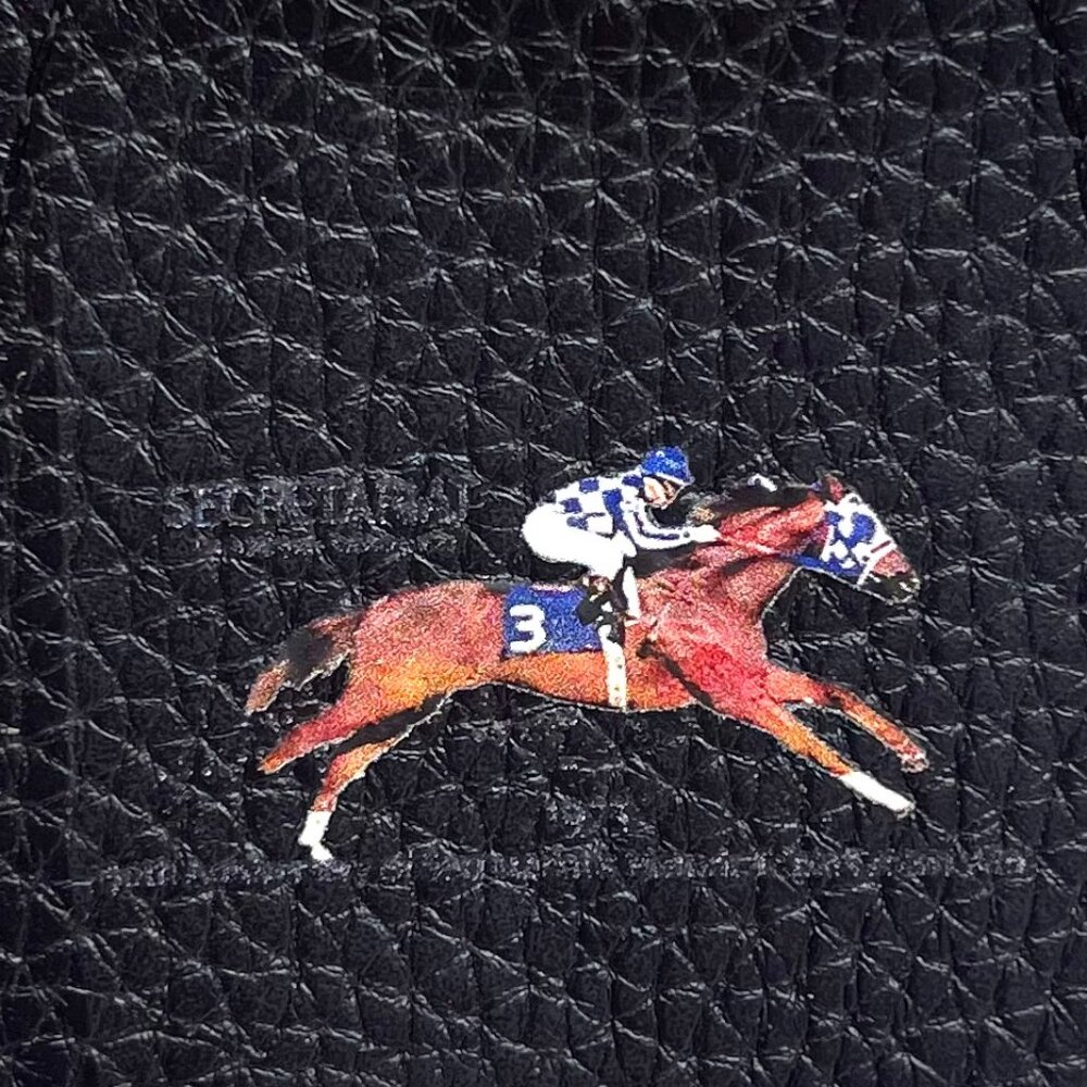 NWT Real Leather Horse Equestrian Pouch Key Holder Zip Coin Case Keychain - Picture 7 of 8